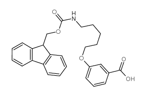 3-(5-[(FLUOREN-9-YLMETHOXY)CARBONYLAMINO]PENTYLOXY)BENZOIC ACID Structure