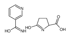 5-oxo-L-proline, compound with pyridine-3-carboxamide (1:1) Structure