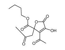 butyl 3-acetyl-2,5-dihydro-4-hydroxy-5-oxo-2-(2-oxopropyl)furoate picture