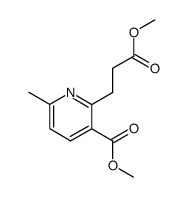 methyl 2-(2-(methoxycarbonyl)ethyl)-6-methylpyridine-3-carboxylate结构式