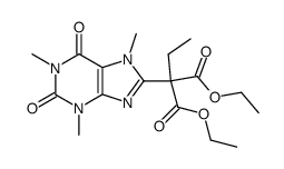 ethyl-(1,3,7-trimethyl-2,6-dioxo-2,3,6,7-tetrahydro-1H-purin-8-yl)-malonic acid diethyl ester结构式