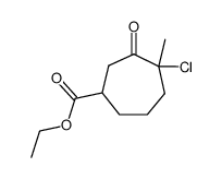 6-carbethoxy-2-chloro-2-methylcycloheptanone Structure