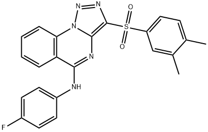 3-(3,4-dimethylbenzenesulfonyl)-N-(4-fluorophenyl)-[1,2,3]triazolo[1,5-a]quinazolin-5-amine picture