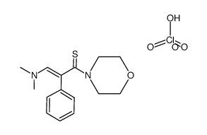 (E)-3-Dimethylamino-1-morpholin-4-yl-2-phenyl-propenethione; compound with perchloric acid结构式