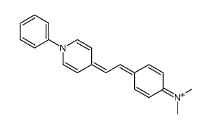 N,N-dimethyl-4-[2-(1-phenylpyridin-1-ium-4-yl)ethenyl]aniline Structure