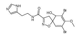 [5S,10β,(+)]-7,9-Dibromo-10-hydroxy-N-[2-(1H-imidazole-4-yl)ethyl]-8-methoxy-1-oxa-2-azaspiro[4.5]deca-2,6,8-triene-3-carboxamide Structure