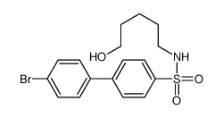 4-(4-bromophenyl)-N-(5-hydroxypentyl)benzenesulfonamide结构式