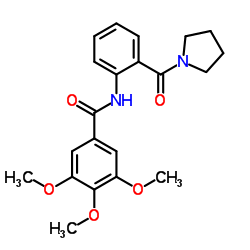 3,4,5-Trimethoxy-N-[2-(1-pyrrolidinylcarbonyl)phenyl]benzamide Structure