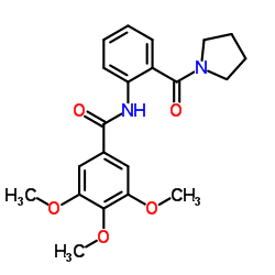 3,4,5-Trimethoxy-N-[2-(1-pyrrolidinylcarbonyl)phenyl]benzamide结构式