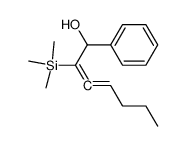 1-phenyl-2-(trimethylsilyl)-2,3-heptadiene-1-ol Structure