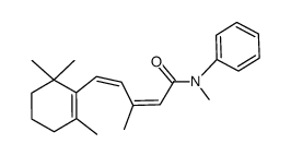 (2Z,4Z)-3-Methyl-5-(2,6,6-trimethyl-cyclohex-1-enyl)-penta-2,4-dienoic acid methyl-phenyl-amide Structure