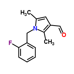 1-(2-FLUORO-BENZYL)-2,5-DIMETHYL-1H-PYRROLE-3-CARBALDEHYDE结构式
