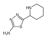 1,3,4-Thiadiazol-2-amine, 5-(2-piperidinyl) Structure