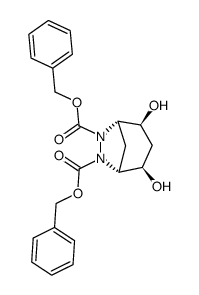 (1S,2S,4R,5R)-2,4-Dihydroxy-6,7-diaza-bicyclo[3.2.1]octane-6,7-dicarboxylic acid dibenzyl ester Structure