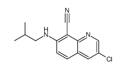 3-chloro-7-(2-methylpropylamino)quinoline-8-carbonitrile结构式