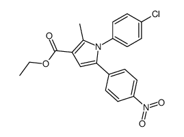 ethyl 1-(4-chlorophenyl)-2-methyl-5-(4-nitrophenyl)pyrrole-3-carboxylate结构式