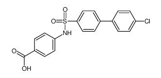 4-((4'-氯-[1,1'-联苯基])-4-磺酰氨基)苯甲酸结构式