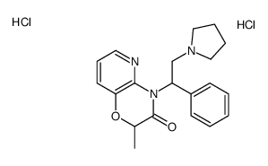 2-methyl-4-(1-phenyl-2-pyrrolidin-1-ylethyl)pyrido[3,2-b][1,4]oxazin-3-one,dihydrochloride结构式