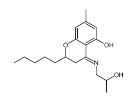 2-pentyl-5-hydroxy-7-methyl-4-(2'-hydroxypropylimino)-4H-2,3-dihydrobenzopyran结构式