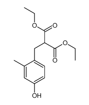 diethyl 2-[(4-hydroxy-2-methylphenyl)methyl]propanedioate结构式