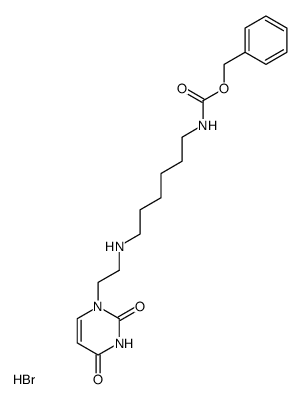 N-<2-(1-uracilyl)ethyl>-N'-carbobenzoxyhexamethylenediamine hydrobromide Structure
