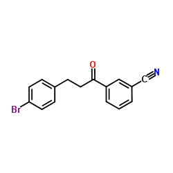 3-[3-(4-Bromophenyl)propanoyl]benzonitrile Structure