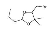 5-(bromomethyl)-4,4-dimethyl-2-propyl-1,3-dioxolane结构式