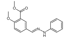methyl 2-methoxy-5-[(phenylhydrazinylidene)methyl]benzoate Structure