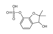 (3-hydroxy-2,2-dimethyl-3H-1-benzofuran-7-yl) hydrogen sulfate结构式