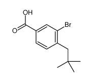 3-Bromo-4-(2,2-dimethylpropyl)benzoic acid Structure