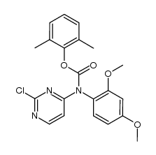 2,6-dimethylphenyl 2-chloropyrimidin-4-yl-(2,4-dimethoxyphenyl)carbamate Structure