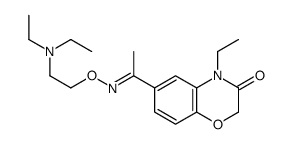 6-[(E)-N-[2-(diethylamino)ethoxy]-C-methylcarbonimidoyl]-4-ethyl-1,4-benzoxazin-3-one结构式