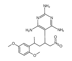 5-[3-(2,5-dimethoxyphenyl)-1-nitromethyl-butyl]pyrimidine-2,4,6-triamine Structure