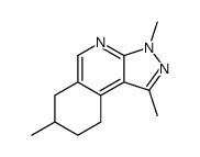 1,3,7-trimethyl-6,7,8,9-tetrahydropyrazolo[3,4-c]isoquinoline结构式