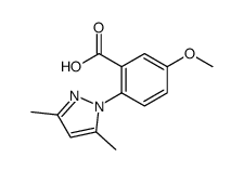 2-(3,5-dimethylpyrazol-1-yl)-5-methoxybenzoic acid结构式
