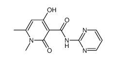 N-(2-pyrimidinyl)-1,6-dimethyl-4-hydroxy-2-oxo-1,2-dihydropyridine-3-carboxamide Structure