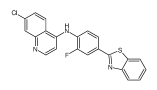 N-[4-(1,3-benzothiazol-2-yl)-2-fluorophenyl]-7-chloroquinolin-4-amine Structure
