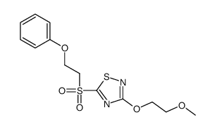 3-(2-methoxyethoxy)-5-(2-phenoxyethylsulfonyl)-1,2,4-thiadiazole Structure