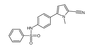 N-[4-(5-cyano-1-methylpyrrol-2-yl)phenyl]benzenesulfonamide Structure