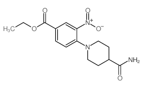 Ethyl 3-Nitro-4-(piperidin-4-carboxamid-1-yl)-benzoate结构式