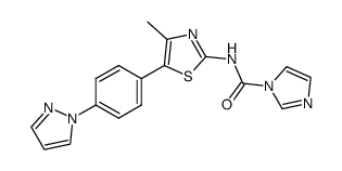 imidazole-1-carboxylic acid [4-methyl-5-(4-pyrazol-1-yl-phenyl)-thiazol-2-yl]-amide结构式