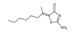 2-amino-5-(1-methyl-heptylidene)-thiazol-4-one Structure