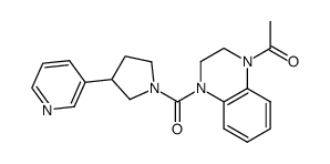 1-[4-(3-(Pyridin-3-yl)pyrrolidine-1-carbonyl)-3,4-dihydro-2H-quinoxalin-1-yl]ethanone Structure