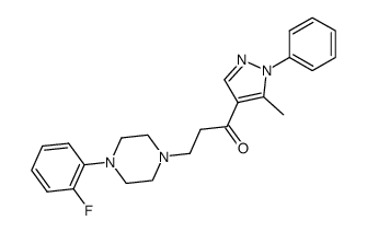 3-[4-(2-fluoro-phenyl)-piperazin-1-yl]-1-(5-methyl-1-phenyl-1H-pyrazol-4-yl)-propan-1-one Structure