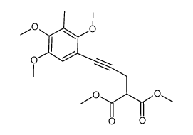 dimethyl 2-(3-(2,4,5-trimethoxy-3-methylphenyl)prop-2-ynyl)malonate结构式