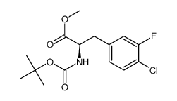 (R)-methyl 2-(tert-butoxycarbonylamino)-3-(4-chloro-3-fluorophenyl)propanoate Structure