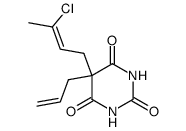 5-allyl-5-(3-chloro-but-2-enyl)-barbituric acid Structure
