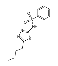 2-Benzolsulfonamino-5-butyl-1,3,4-thiadiazol结构式