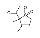 2-acetyl-2,3-dimethyl-2,5-dihydrothiophene 1,1-dioxide Structure