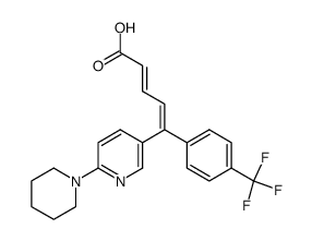 (2E,4Z)-5-[6-(Piperidin-1-yl)pyridin-3-yl]-5-[4-(trifluoromethyl)phenyl]-2,4-pentadienoic acid结构式